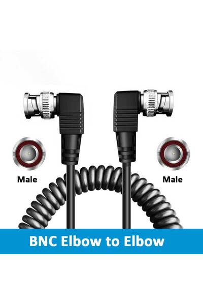 Choice7 كابل BSN MAX بطول 0.7 متر بزاوية قائمة من الكوع إلى الكوع، كابل BNC ب...