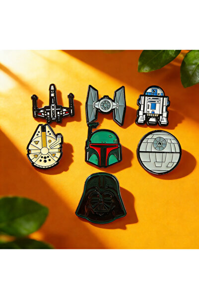 Choice مجموعة دبابيس معدنية من ستار وورز مكونة من 7 قطع، تضم شخصيات R2-D2 وBB...