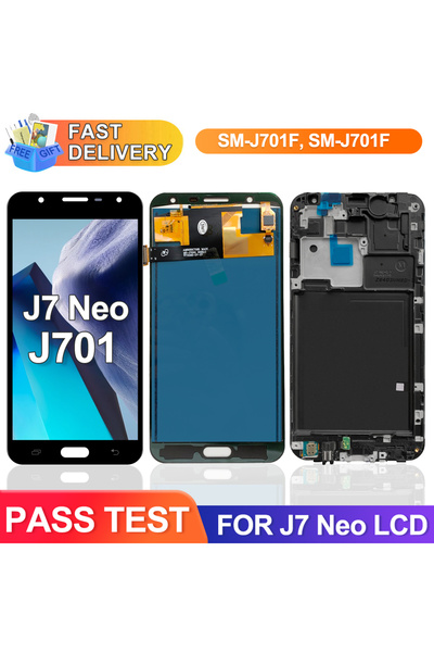 Choice1 شاشة LCD ذهبية بدون إطار مقاس 5.5 بوصة J701 لـ J7 Neo مع مجموعة شاشة ...