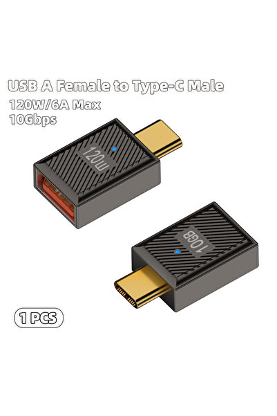 Choice7 120W AM-CG-ZT-QS USB C to USB 3.1 OTG Adapter 10Gbps Type C Male to U...