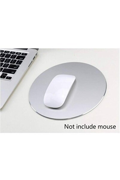 Choice1 Silver 1pcs Round Gaming Mouse Pad Aluminum Alloy Metal Mouse Pad Sui...