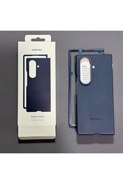 choice2 SAMSUNG For Z Fold 7 Blue Original Leather Case For Z Fold 7 5G Slim ...