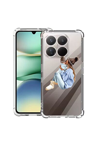 bestcase Husă Antișoc Compatibilă cu Xiaomi 15T, cu Design Fată Mamă cu un Bă...