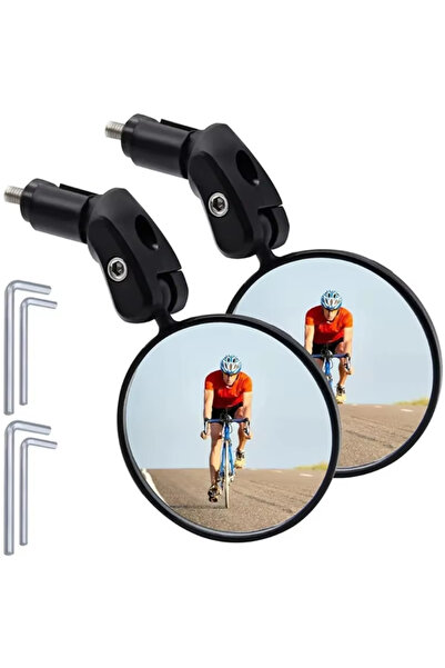 Choice1 2PC Universal Bicycle Mirror Rearview Adjustable Rotate Wide-Angle Cy...