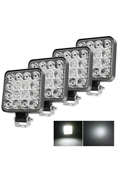 Choice7 4 قطع من أضواء LED البيضاء من HAOLIDE بقوة 48 واط، أضواء عمل LED صغير...