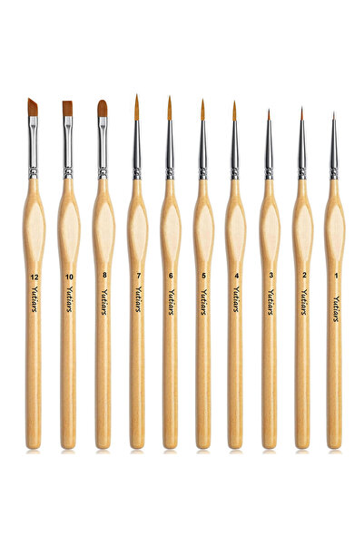 Choice1 10 PCS Golden Maple Miniature Paint Brushes, 13PC Model Brushes Micro...