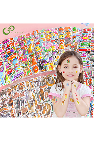 Choice 50 ورقة ملصقات ثلاثية الأبعاد متنوعة للأطفال والصغار، ملصقات منتفخة نا...