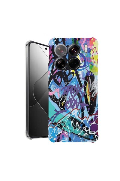 bestcase ¬Æ Husa pentru Xiaomi 15 Pro, Anti Shock 1.5MM, Graffiti, Protectie ...
