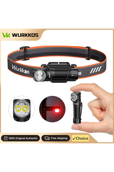Choice with 14500 battery 5000K Wurkkos HD12 USB-C Rechargeable Mini Headlamp...