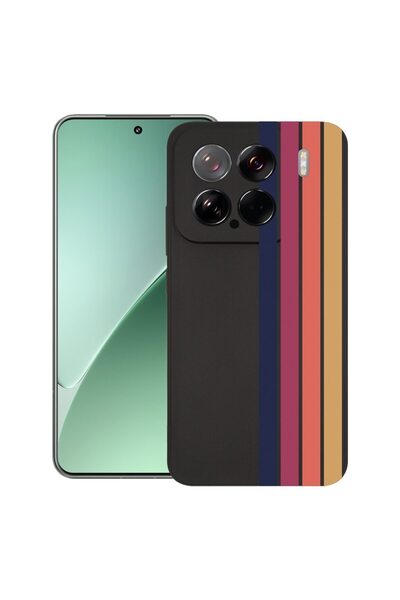 bestcase ¬Æ Husa pentru Xiaomi 15, Retro Lines, Slim Silicon 0.8MM, Antisoc, ...