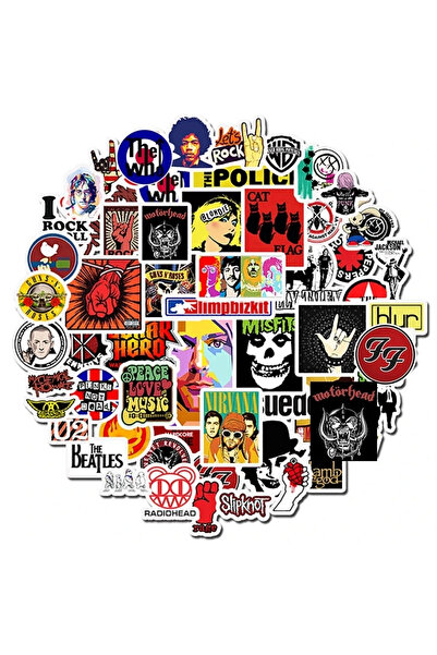 Choice 50pcs 50PCS Rock Band Music Punk Stickers Graffiti DIY Guitar Motorcyc...