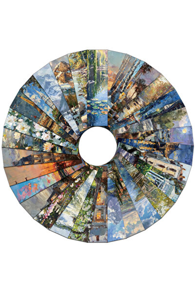 Choice1 30PCS 30/60PCS Oil Painting Landscape High Beauty Creative Bookmarks ...