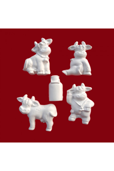 CREATIVITATEPLUS Set 5 figurine din ipsos Animale Ferma