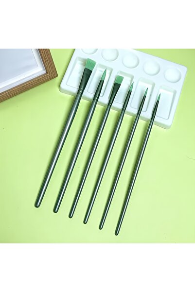 Choice 6pcs 6pcs nylon paintbrush set, wooden handle, nylon bristles, round s...
