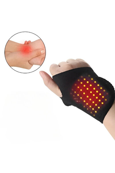 Choice Black Red (1Pcs) Self Heating Wrist Band Magnetic Therapy Support Brac...