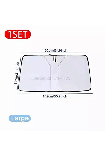 Choice Size L SEAMETAL Car Windshield Sun Shade Covers Front Window Sunscreen...