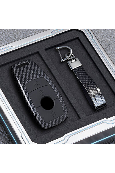 Choice carbon set Car Remote Key Case Cover Holder Fob Keychain Shell For Mer...