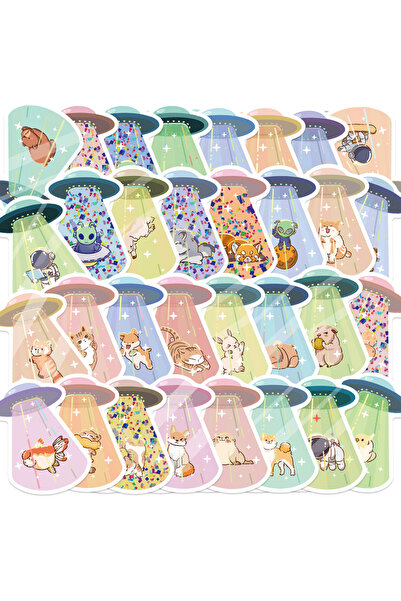 Choice 50PCS 50PCS UFO Kidnapped Friend Stickers Graffiti Stickers DIY Diary ...