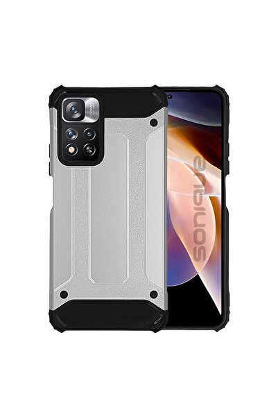 Sonique Θήκη Heavy Armor Xiaomi Redmi Note 11 Pro Plus 5G Ασημί