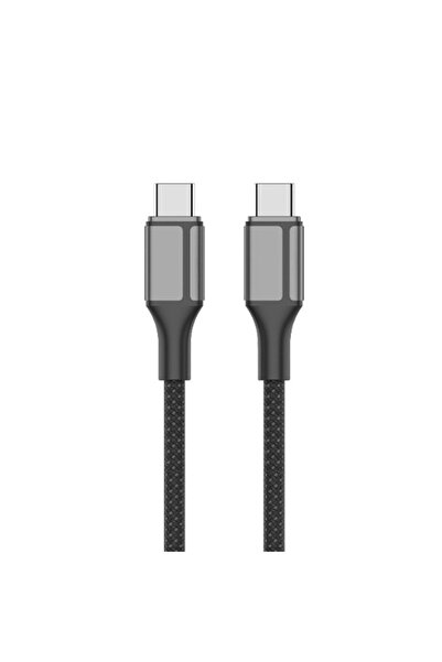 Cellara Textile Data Cable Type C - Type C 100W 1.5M - Black