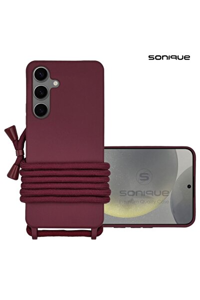 Sonique Θήκη Σιλικόνης με Κορδόνι CarryHang Samsung Galaxy S24 Plus Μπορντό