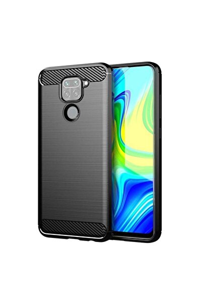 OEM Θήκη Σιλικόνης Carbon TPU Fiber Brushed Xiaomi Redmi Note 9 Μαύρο