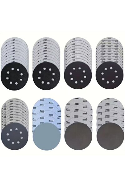 Choice 5 inches/125 mm, 65 pieces of dry and wet sandpaper, 8-hole dry and we...