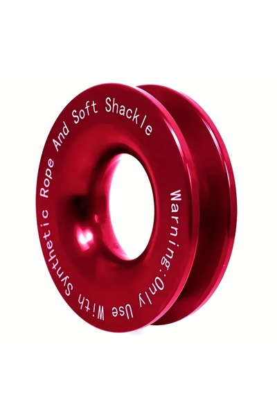 Choice1 red 45000lbs Aluminum Recovery Ring Set Rugged Shackles Off-road Trai...