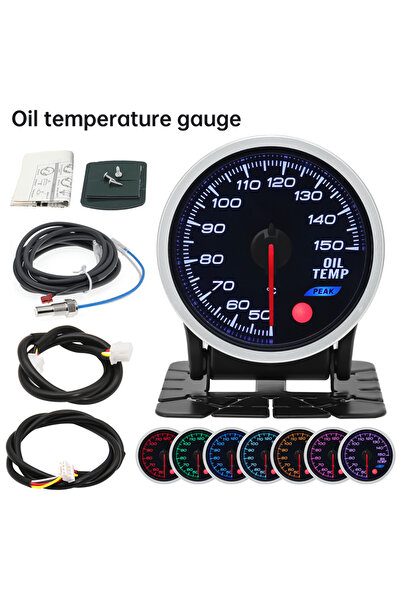 Choice3 Oil temp gauge 52mm 8 Colors Car Gauge Oil Pressure Bar PSI Water Tem...