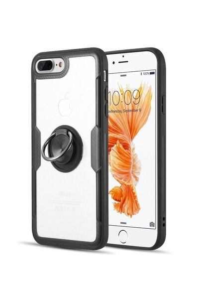 OEM Carbon Clear Ring TPU Apple iPhone 6/6s Μαύρο