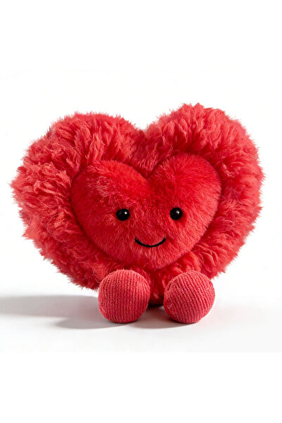 Choice Bandai 10cm zhamao Soft Heart Plush Stuffed Toys Adorable Smiling Red ...