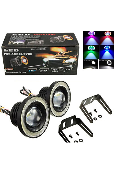 Choice1 2 piece blue-Angel Eye 3.5inch Car COB Auto DRL Led 12V HeadLamps Ang...