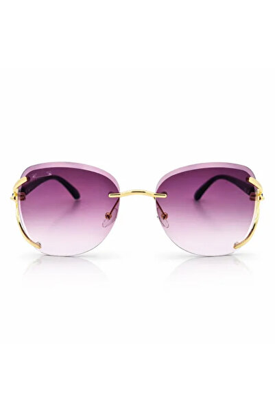 Matteo Ferari Ochelari de Soare Dama Butterfly Gold cu Lentile Mov Degrade UV...