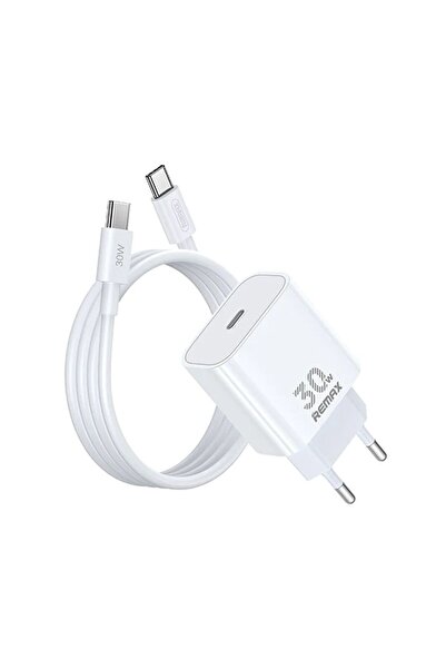 Remax Φορτιστής Figen Series GaN Charge RP-U71 30W 1C με Καλώδιο Type C Λευκό