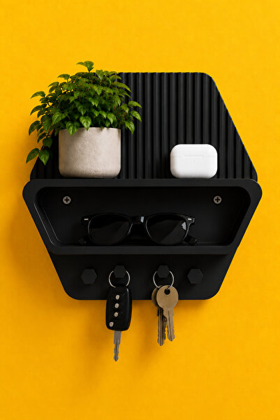 Tilekey Seramik 3D Baskı Modern Duvar Anahtarlık Düzenleyici | Askılı Organiz...