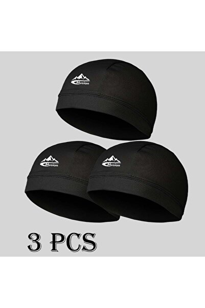 choice2 Black x 3 Musion Under Helmet Beanie Cap Vented Sweat Absorbent Moist...