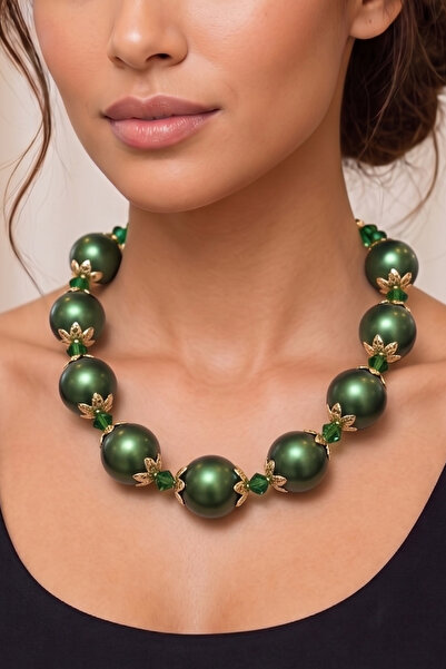 PETEK AKSESUAR Leaf-Detail Acrylic Large Ball Design Pendant