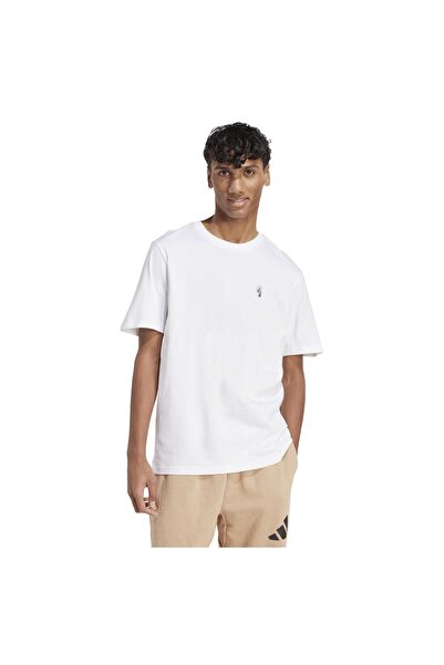 adidas Tricou bărbătesc cu mânecă scurtă, cu imprimeu grafic cu câine și șose...