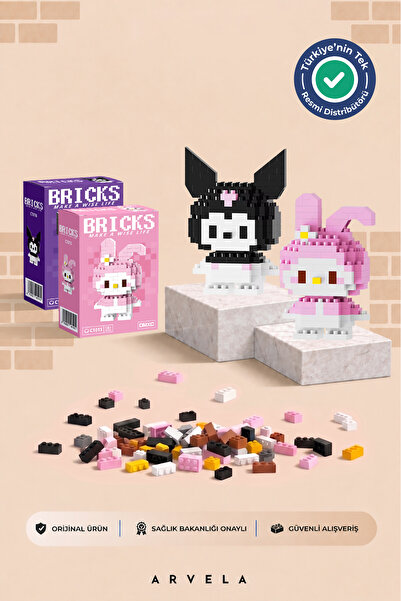 Arvela Kuromi & My Melody Karakteri - Eğitici Oyuncak - Koleksiyon