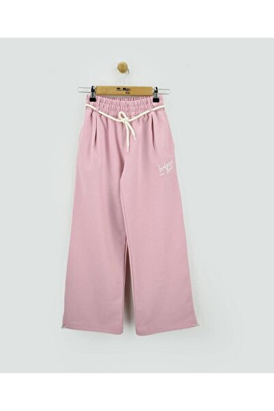 aykidsclup Girl's Pink Bridge-Capped Brit Elasticated Sweatpants 7541-6