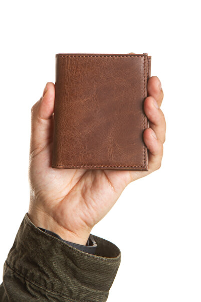 Niki Leather Portofel Sancez din piele naturală cu RFID