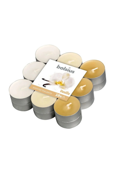 Bolsius Lumanari parfumate pastila, Bolsius, vanilie, 18 bucati