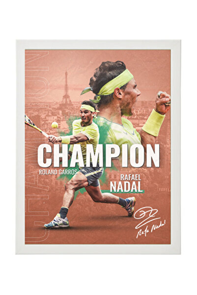 Boomah Accessories Rafael Nadal Champion Tennis Autographed Poster with Frame...