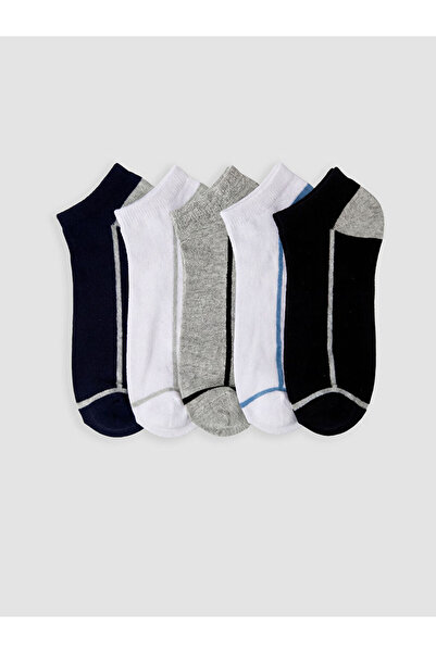 LC Waikiki Mixed Striped Boys' Booties Socks 5-Piece Set