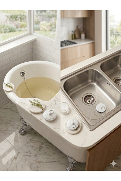 YKP GRUP Banyo Küvet Lavabo Tıpası Lavabo Gider Tıkacı 2li