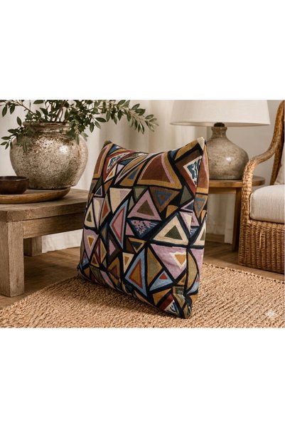 İFA Premium Ethnic Geometric Patterned Woven Throw Pillow Covers Set of 2 - 45X45 cm