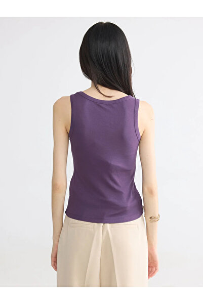 LC Waikiki Purple U-Neck Women's Tank Top