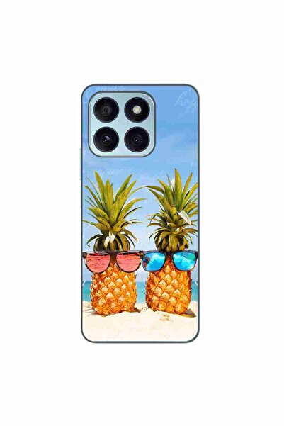 OEM Θήκη συμβατή με Honor X8b Σιλικόνης Τζελ TPU Σχέδιο Παραλία Ανανάδες