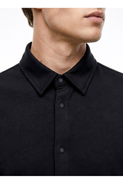 GMG FIRENZE Siyah Erkek Düğmeli Regular Fit Gömlek GU26MSS02221