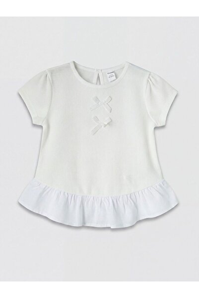 LC Waikiki Lcw Kids Girl's Bow Detailed T-Shirt